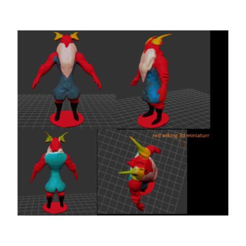 Kırmızı Viking Miniatürü (Bu ürün Sadece Plastik parçadır - Almadan Önce Soru Sorabilirsiniz)