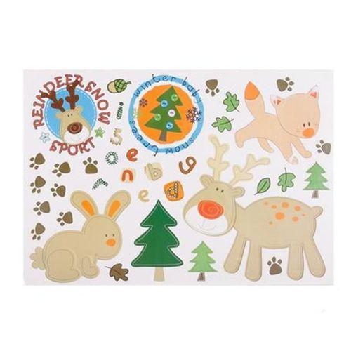 2 Adet Defter Sticker,Laptop Sticker  Ormanlı Desenli Pvc 48X33X0,5Cm