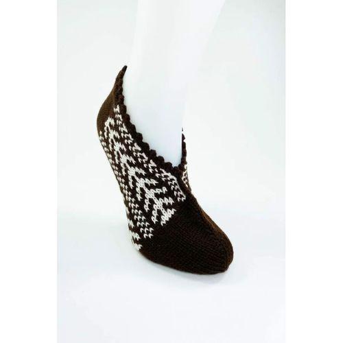 2 Çift El Örgüsü Kışlık Şık Kadın Yün Patik Set 11