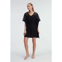 Kısa Kol V Yaka Viskon Düz Yazlık Mini Dantel Detaylı Pijama Takımı