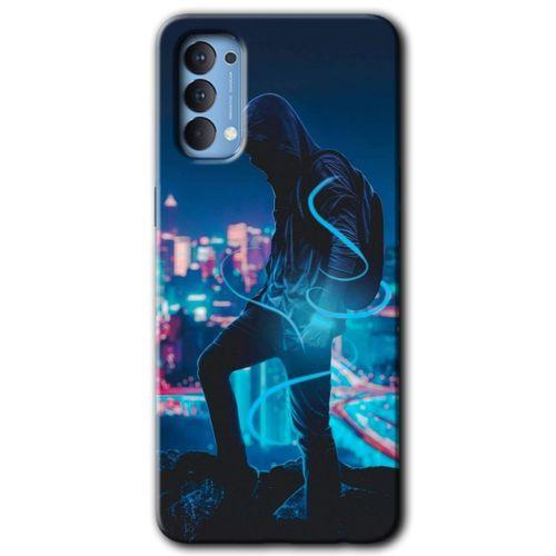 MRCİLETİSİM Oppo Reno 4 Kılıf HD Desen Baskılı Arka Kapak + Temperli Cam - Spill Boy