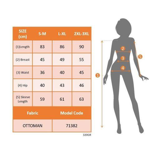 Kadın Uzun Kollu Kruvaze Yakalı Yanlardan Büzgülü Kısa Ottoman Elbise