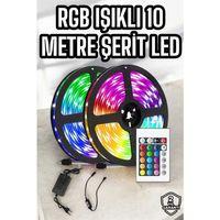 Yeni Nesil Rgb Işıklı 10metre Şerit Led Kumandalı Şarj Edilebilir