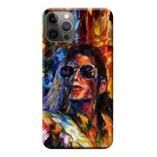 iPhone 12 Pro Max Kılıf Renkli Michael Jackson Baskılı Esnek TPU Silikon