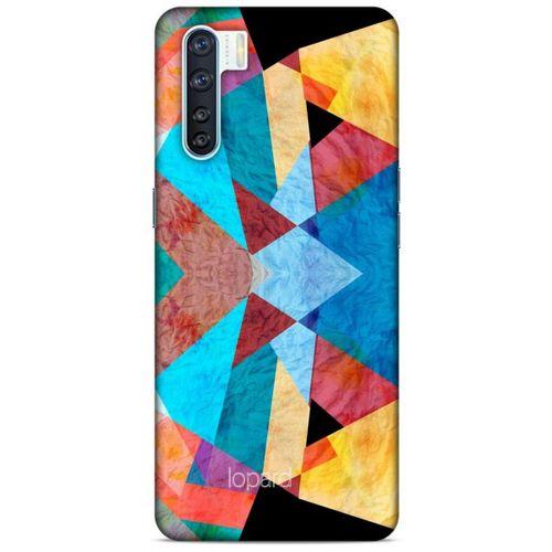 Oppo A91 Kılıf Pastel Renkler (25) Antişok Kapak Mavi Sarı