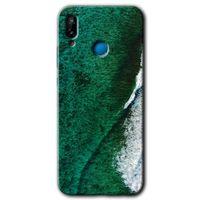 MRCİLETİSİM Huawei P20 Lite Kılıf HD Desen Baskılı Arka Kapak + Temperli Cam - Yeşil Okyanus