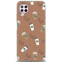 Huawei P40 Lite Kılıf HD Baskılı Kılıf - Kahveler + Tam Ekran Koruyucu