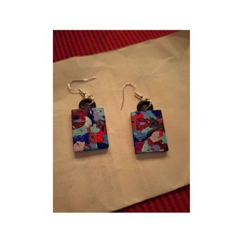 Boyama Temalı Küpe – 3D Baskı Takı