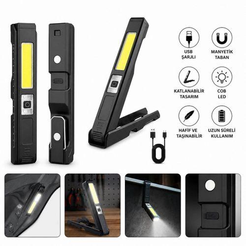 Gs-2070 30w  Mıknatıslı Katlanabilir Led Çalışma Tamirci Feneri