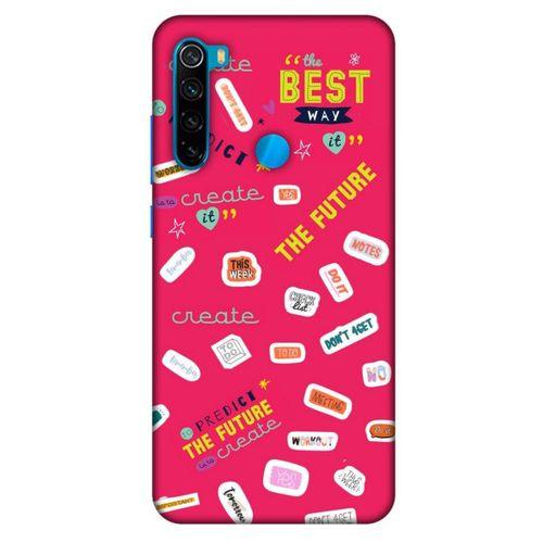 Xiaomi Redmi Note 8 Uyumlu Kılıf Pembe Delisi (44) Tough Armor Kılıf Writing