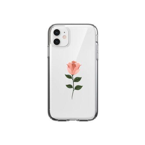 Tek Gül Şeffaf iPhone 11 Telefon Kılıfı