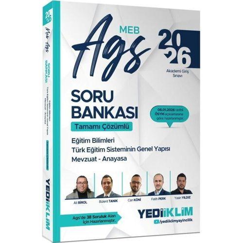 2026 MEB AGS Eğitim Bilimleri Türk Eğitim Sisteminin Genel Yapısı Mevzuat Anayasa Tamamı Çözümlü Soru Bankası Yediiklim