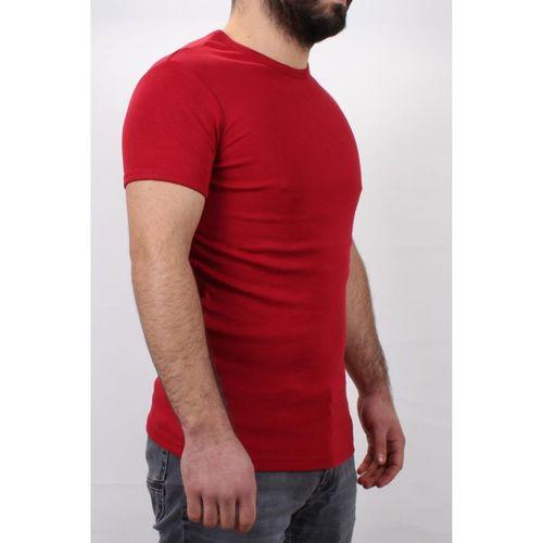 4604 KIRMIZI BİSİKLET YAKA  ERKEK TSHIRT