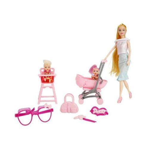 Anlily Pusetli Mama Sandalyeli Bebek Seti Cindy Doll Little Baby - 02456