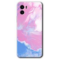 Vivo Y15s Kılıf HD Desen Baskılı Arka Kapak - Liquid Lekeler Art + Kırılmaz Cam