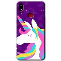 MRCİLETİSİM Samsung Galaxy A10s Kılıf Baskılı Kapak - Unicorn Sleep + 5D Tam Kaplayan Cam