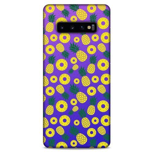 Frutix Ananas 04 Samsung Galaxy S10 Plus Kılıf Desenli Silikon