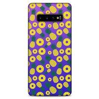 Frutix Ananas 04 Samsung Galaxy S10 Plus Kılıf Desenli Silikon