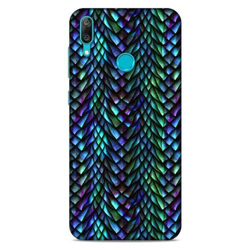 Huawei Y7 Prime 2019 Kılıf Dragons (1) Kılıfı Ejderha Pulları Rainbow