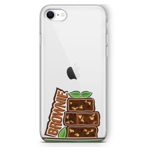 Apple iPhone SE 2020 Kılıf Brownie Kek Arka Kapak Koruma Desenli Full Koruyucu
