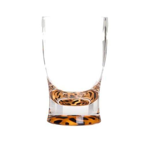 2 Adet Diş Fırçalık Macun Kabı Leopar Akrilik 6X6X11Cm 270Ml Banyo Seti