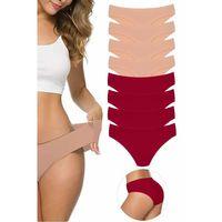 8 Adet Kadın Dikişsiz Lazer Kesim Esnek İz yapmayan Külot S6