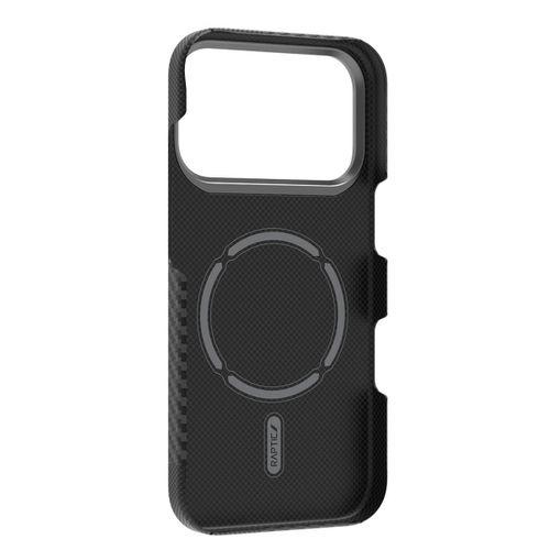 Apple iPhone 17 Pro Kılıf M-safe Şarj Özellikli 600D Metal Kamera Çerçeveli Raptic Aramid Fiber Geotik Serisi Kapak