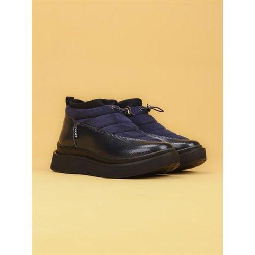 LUXOR Kadın Dolgulu Kışlık Lacivert Sneaker Bot