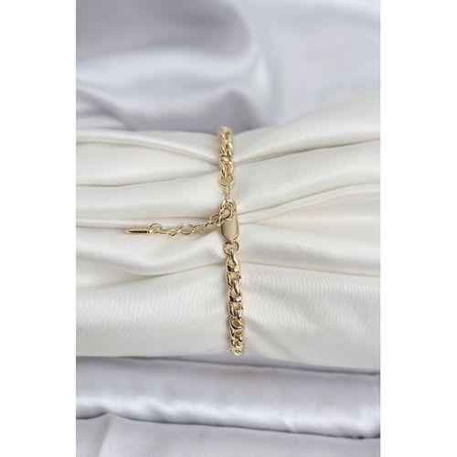 14K Gold Renk Kaplama Zincir Model Kadın CM Bileklik