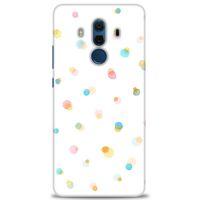 Huawei Mate 10 Pro Kılıf HD Baskılı Kılıf - Rengarenk Puantiye + Tam Ekran Koruyucu