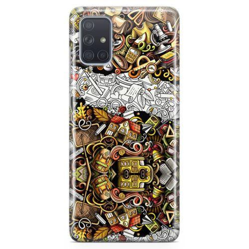 Samsung Galaxy A71 Kılıf Okulum Doodle Arka Kapak Koruma Desenli Full Koruyucu