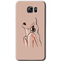 Samsung Galaxy Note 5 Kılıf HD Desen Baskılı Arka Kapak + Temperli Cam - Çizim Silüet