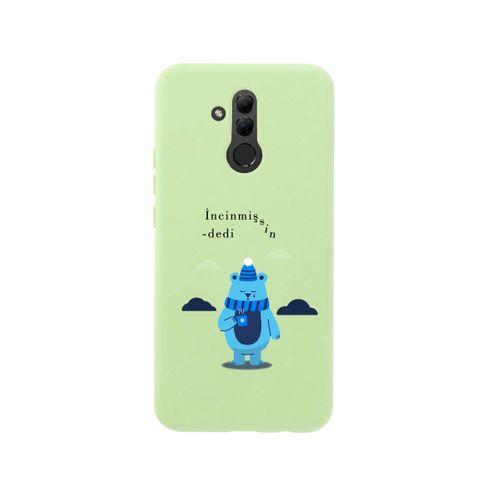 Huawei Mate 20 Lite İncinmişsin Dedi Premium Silikonlu Yeşil Telefon Kılıfı