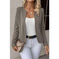 Kadın Uzun Kollu önü Açık Dalgıç Kısa Vizon Hırka