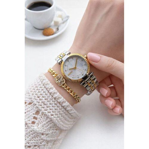 DKNY 2 Yıl Garantili 5 Atm Suya Dayanıklı Kararma Renk Atma Yapmaz Kadın Kol Saati+Bileklik DL042.65