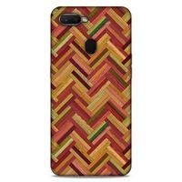 Lopard Oppo Ax7 Uyumlu Kılıf Wood'X (40) Fit Silikon Kılıf Desenli