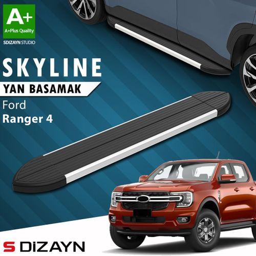 S-Dizayn Ford Ranger 4 Skyline Aluminyum Yan Basamak 203 Cm 2023 Üzeri A+ Kalite