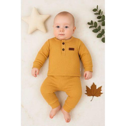 Çizgili Kumaş % 100 Pamuk 2'li Unisex Takım