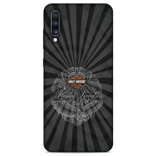Samsung Galaxy A70 Uyumlu Kılıf Motorsiklet (40) Fit Silikon Kılıf Harley
