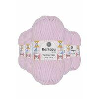 5 Adet Yumurcak Kadife El Örgü İpi Toz Pembe K1562