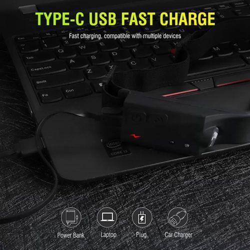 Ps-001 5 Aydınlatma Modlu Cob Led Sensörlü Usb Şarj Edilebilir Dahili Pilli Kafa Lambası
