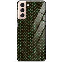 Samsung Galaxy S21 Plus Kılıf Dragons (3) Kapak Ejderha Cilt Yeşil