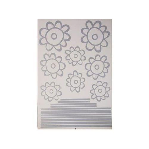 Defter Sticker,Laptop Sticker  Gri Papatyalı  Pvc 48X33X0,5Cm