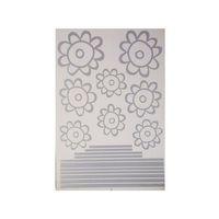 Defter Sticker,Laptop Sticker  Gri Papatyalı  Pvc 48X33X0,5Cm