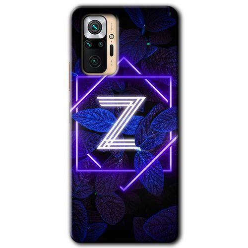 MRCİLETİSİM Xiaomi Redmi Note 10 Pro Kılıf Kapak - Dark Neon Yaprak Z Harfi +Hayalet Ekran Yandan Gözükmez