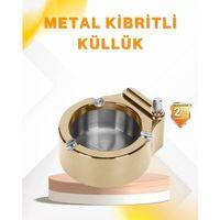 Çakmak Entegreli Küllük Yeniden Doldurulabilir Metal Gövde