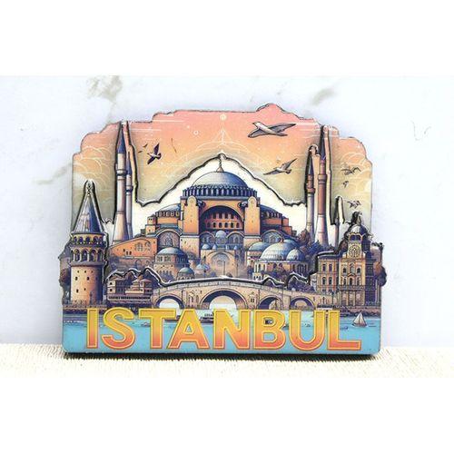 Ahşap İstanbul Temalı Magnet
