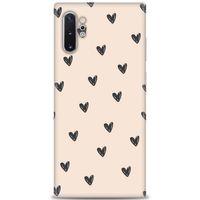 Samsung Galaxy Note 10 Plus Kılıf HD Baskılı Kılıf - Minik Kalpler + Tam Ekran Koruyucu