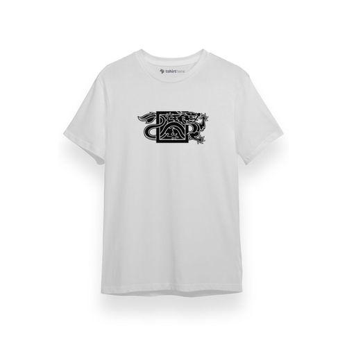 The Wheel Of Time Dragon Minimal Beyaz Kısa kol Erkek Tshirt