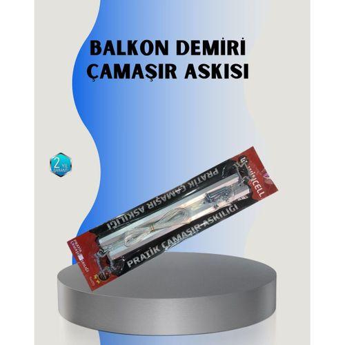 25x60 Balkon Askılığı Kare Demir Uyumlu Hava Dayanıklı Çamaşır Askısı